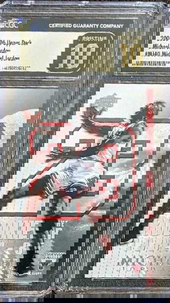 2005-06 Upper Deck UD Rookie of Year 1984-85 MJ40 Michael Jordan Chicago Bulls CGC 10 Gem Mint Pristine Black Gold Label