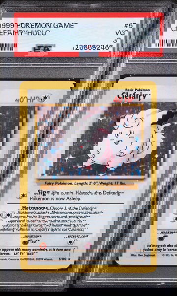 1999 Pokemon Base Set Holo Clefairy #5 PSA 3