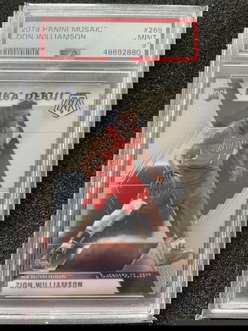 2019 Panini Mosaic Zion Williamson #269 PSA 9 MINT NBA DEBUT