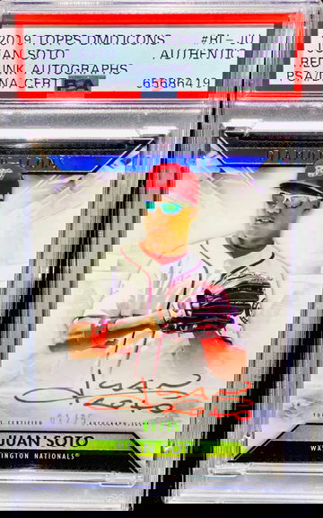 2019 Diamond Icons Juan Soto Auto Red Ink PSA 1st Year