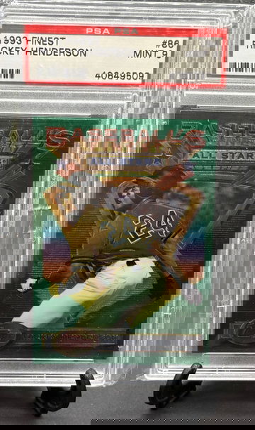 1993 Topps Finest Rickey Henderson #86  PSA 9 