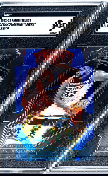 2022-23 Panini Select #112 Karl-Anthony Towns Blue Prizm SGC 9