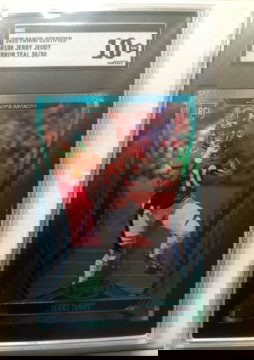2020 Jerry Jeudy Certified RC Mirror Teal /50 SGC 10