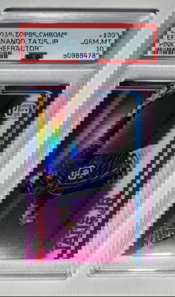 2019 Topps Chrome Fernando Tatis Jr Pink Refractor PSA 10 Gem Mint 