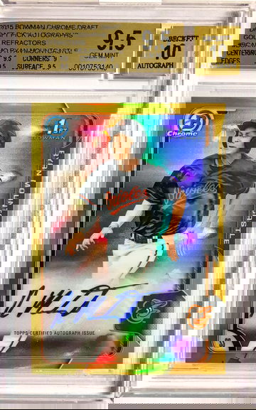 2015 Bowman Chrome Ryan Mountcasle Gold Auto Refractor /50 BGS 9.5