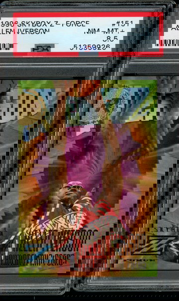 1996 Skybox Z-Force #252 Allen Iverson PSA 8.5 NM-MT+