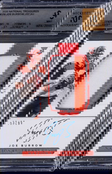 2020 National Treasures Joe Burrow Rookie Patch Autograph RPA /99 #156 BGS 9/10