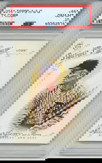 2014 TOPPS ALLEN & GINTER #44 CARD TY COBB DETROIT TIGERS PSA 10 LOW POP