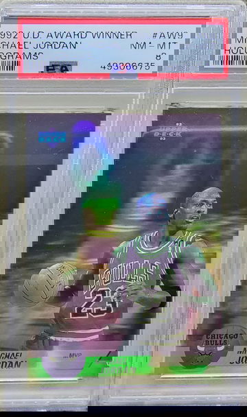 1992 Upperdeck Michael Jordan #AW9 award winner PSA 8 NM-MT