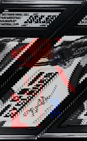 2022 Immaculate Collection #DC-BHA Breece Hall Team Slogans Sig. /99 SGC 8.5