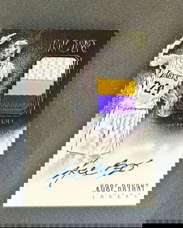 2014 Kobe Bryant Panini Noir Black White Patch Jersey Auto /25 Autograph #ABW-KB Signature SP