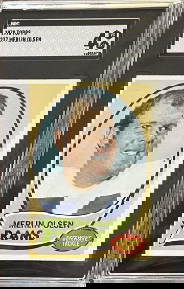 1970 Topps Football Merlin Olsen #237 SGC Graded Slab NFL HOF Los Angeles Rams