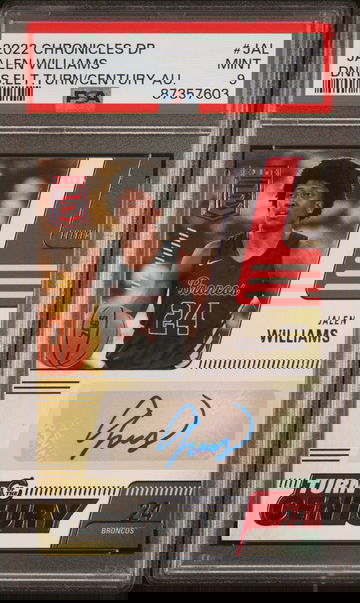 JALEN WILLIAMS 2022 Donruss RC Elite Turn of the Century RC Auto PSA 9 Mint