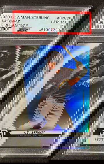 2020 Bowman Sterling CJ Abrams #12/25 Prospects Blue Refractor SP PSA 10 💎