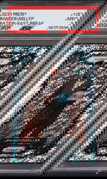 2023 Panini Prizm Variation Fast Break Brandon Miller #152 RC PSA 9
