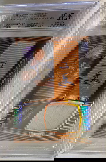 2019-20 Zion Williamson panini obsidian electric etch orange #232 jsy au/25 rpa 8.5 pop 1 (2 graded higher) 10 auto