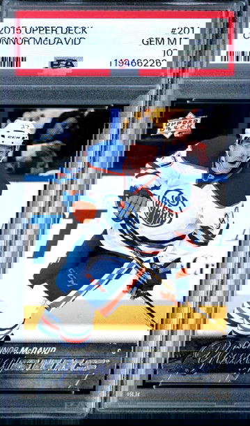 CONNOR MCDAVID 2015 UPPER DECK YOUNG GUNS ROOKIE #201 PSA 10 GEM MINT