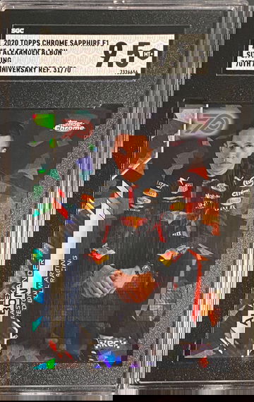 2020 Topps Chrome Alexander Albon Variation 70th Anniversary Sapphire/70 Rookie RC Formula 1 F1 SGC 9.5
