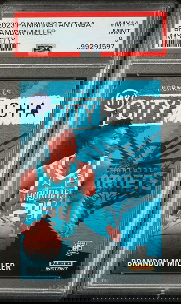 Brandon Miller 2023 Panini MyCity Rookie NBA #MY-14 Basketball Card PSA 9 Mint