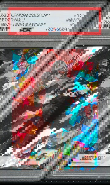 2022 Panini Chronicles Draft Phoenix Cracked Ice /11 Breece Hall RC PSA 9 Mint