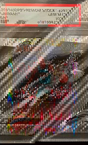 2019 Hoops Premium Stock Flash #297 Ja Morant Rookie RC PSA 10 GEM MINT INCORRECT LABEL