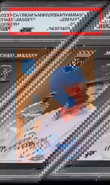 2023 Topps Chrome Platinum Michael Massey #MMAS RC Auto PSA 10