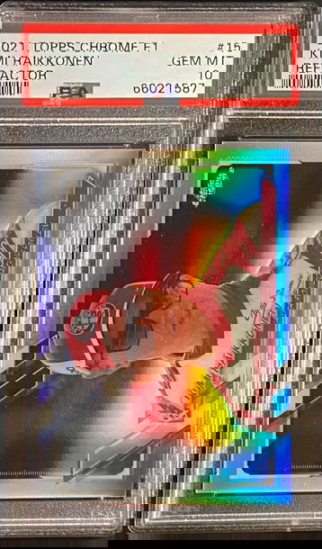 2021 Topps Chrome Kimi Raikkonen Image Variation Refractor IV SP Formula 1 F1 PSA 10