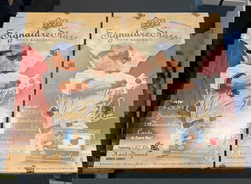 2-Box 2009 Upper Deck Signature Stars Baseball Hobby Box - 4 Hits - Factory Sealed