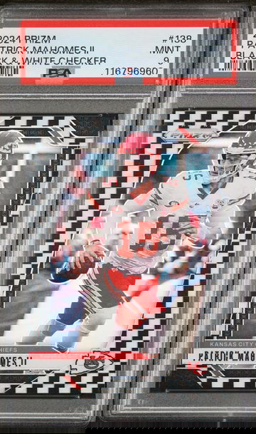 2024 Prizm Prizms Black and White Checker Patrick Mahomes II #138 PSA 9