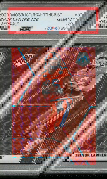 2021 PANINI MOSAIC DRAFT TREVOR LAWRENCE #3 RED MOSAIC /99 RC PSA 10 GEM MINT SP