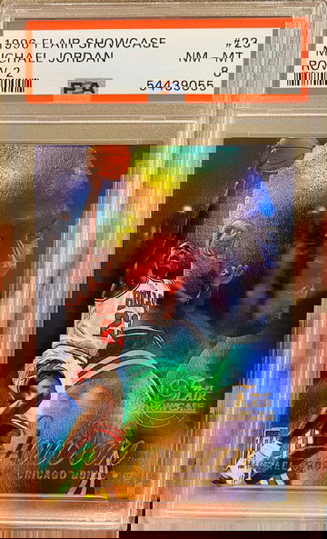 1996 Flair Showcase 23 Michael Jordan Row 2 PSA 8