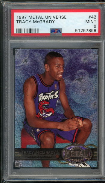 1997 Metal Universe Tracy McGrady PSA 9 
