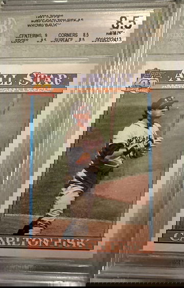 Carlton Fisk 1991 Topps Baseball 1990 Topps Football Card on back