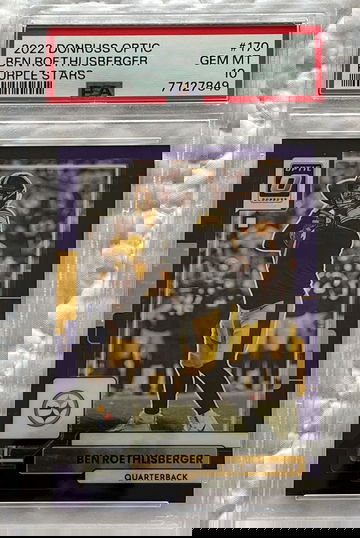 Ben Roethlisberger PSA 10 /15 SSP donruss optic purple 