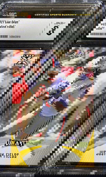 2021 Leaf Draft GOLD Justin Fields CSG 8 