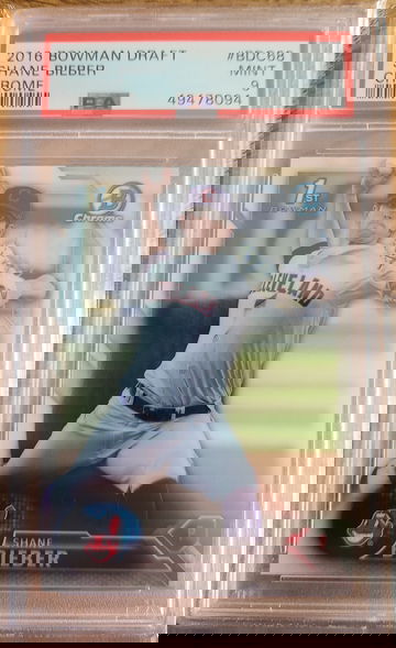 2016 Bowman Chrome Shane Bieber PSA 9