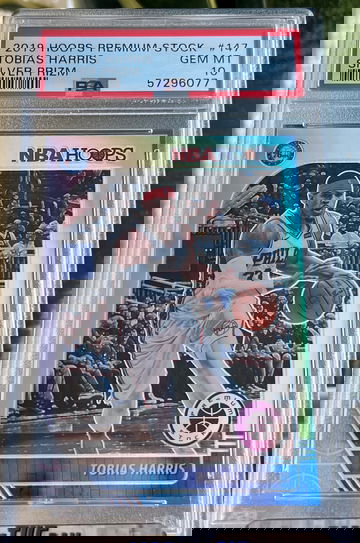 2019 NBA Hoops Premium Stock - Tobias Harris #147 SILVER PRIZM - PSA 10 Gem Mint.   Pop 1