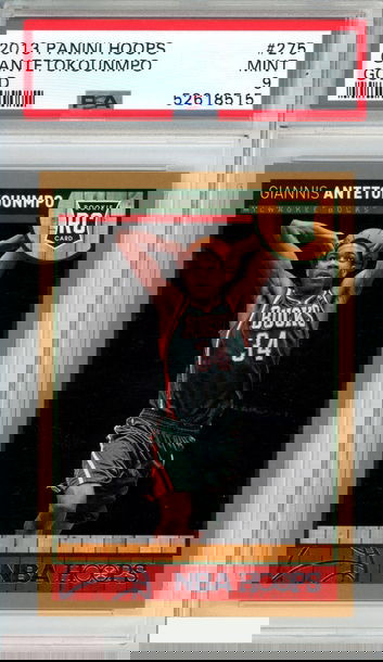 2013 PANINI HOOPS GIANNIS ANTETOKOUNMPO #275 GOLD ROOKIE RC BUCKS PSA 9 MINT