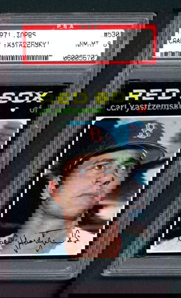 1971 Topps #530 CARL YASTRZEMSKI Red Sox HOF PSA 8 NM/MT
