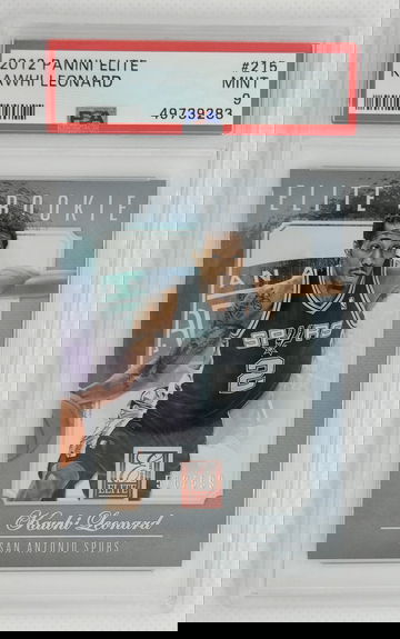 KAWHI LEONARD 2012 Panini Elite Rookie #215 518/599 Clippers - PSA 9 MINT