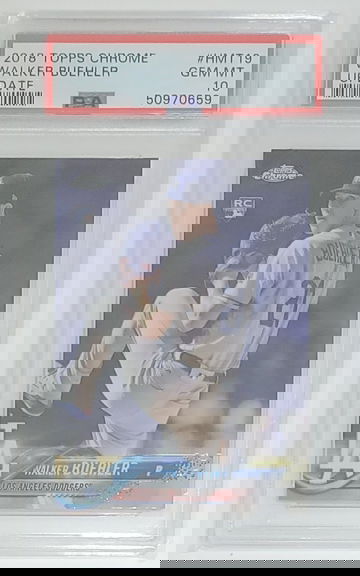 2018 Topps Chrome Update Walker Buehler SP RC # HMT19 PSA 10 GEM MINT