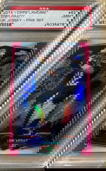 2014 Topps Chrome Pink Refractor Tom Brady #/399 PSA 9 Mint