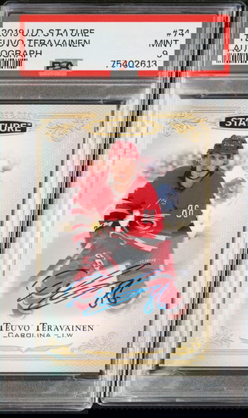 2019 Upper Deck Stature Teuvo Teravainen #74 Autograph PSA 9