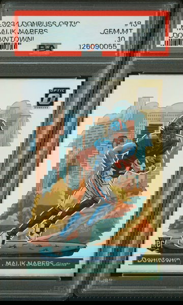 2024 Optic Malik Nabers Rookie Downtown - PSA 10