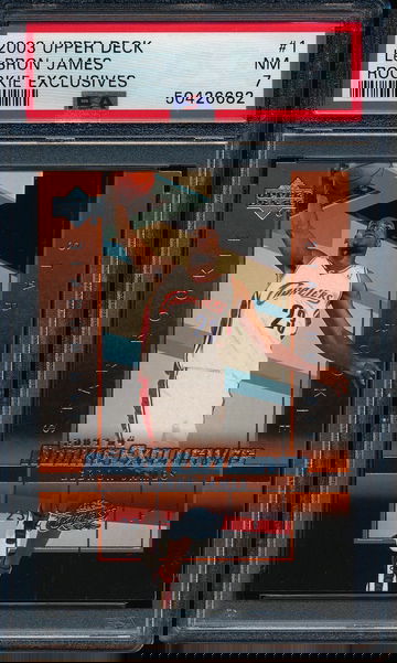 2003 Upper Deck Lebron James Rookies Exclusives PSA 7 NM