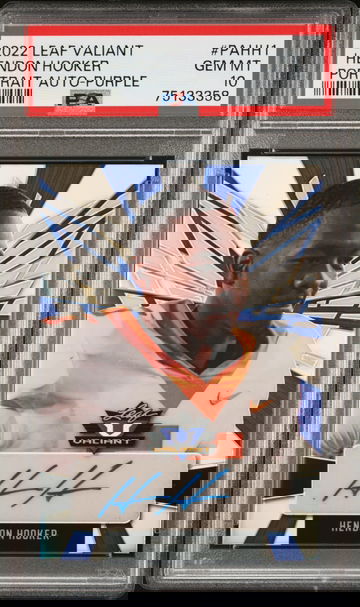 2022 Leaf Valiant Portrait Auto Purple Hendon Hooker #PAHH1 Auto /15 PSA 10