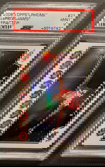 2008 Lebron James Topps chrome refractor #23 PSA 9