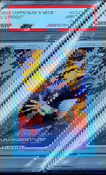 2023 CJ STROUD Topps Now X Beck Youngest QB To Win a Playoff Game Rookie PSA 9 RC #CJ2