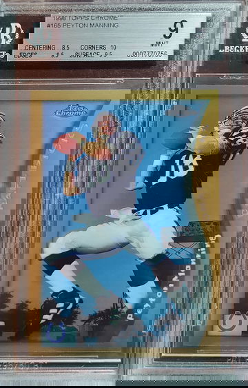 1998 Topps Chrome #165 Peyton Manning BGS 9