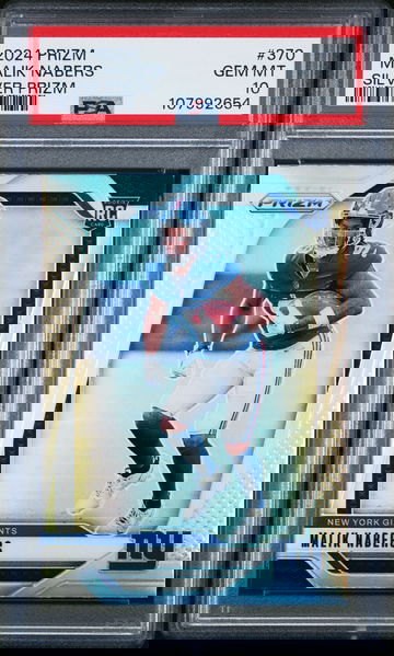 2024 Panini Prizm Malik Nabers #370 Silver Prizm Rookie RC PSA 10